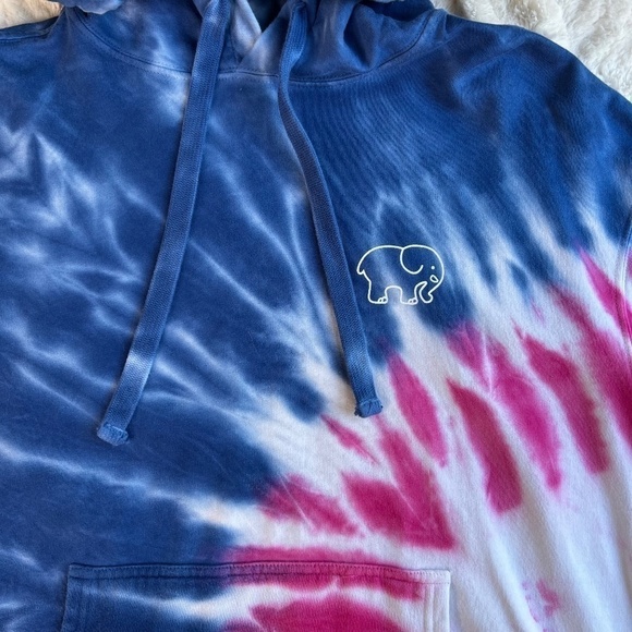Ivory Ella Heritage Midnight Burst Tie Dye OVERSIZED Hoodie Size Small - Picture 9 of 15
